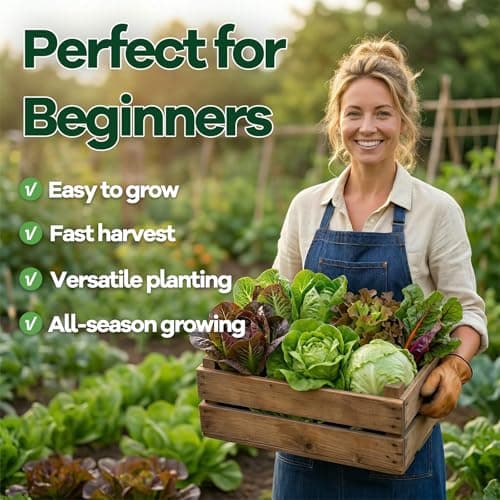 LUOJIBIE Lettuce Seeds for Planting Outdoors, Vegetable Garden Seeds, 8 Varieties Non-GMO Heirloom Lettuce Seeds (Romaine, Red Leaf, Italian, Batavian, and More) for Fresh Salad Greens, Fast Growing - Thumbnail 4