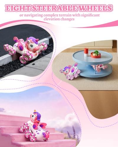 Innovakids Unicorn Remote Control Car for Girls Gift for Kids Ages 3-12 - Thumbnail 4