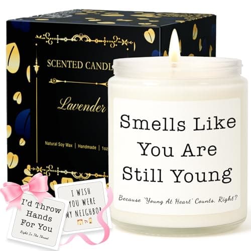 Gifts for Women, Birthday Gifts for Women, Unique Friendship Christmas Gift for Mom, Womens, Best Friend, Her, Sister, Bestie, Funny Lavender Scented Candles with Replaceable Stickers Gift Ideas