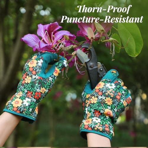 Tavaleu Gardening Gloves for Women, Thorn Proof Puncture Resistant Leather Garden Gloves, Breathable Working Gloves - Thumbnail 5