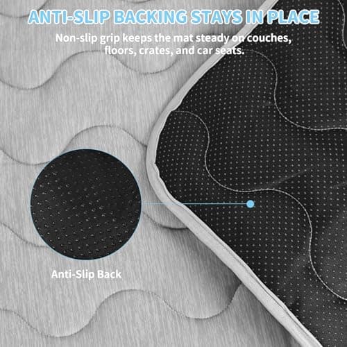 PETZOOKA Dog Cooling Mat Q-Max>0.4 Self Cool Pad for Dogs and Cats with Anti-Slip Bottom, Washable Portable Pet Sleeping Pad for Summer，X-Larger Size 47.2" *29.6" - Thumbnail 4