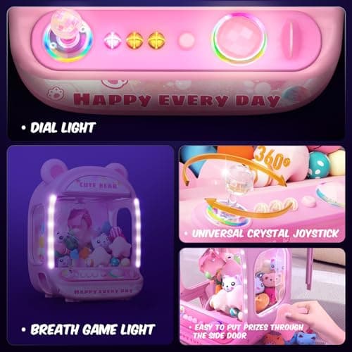 Skirfy Claws Machines for Kids,Unicorns Toys for Age 6+,Kids Games Mini Vending Machines with Squishys Toy Candy Dispenser,Claws Game Machine,Birthday for Girls Age 8-12 - Thumbnail 5