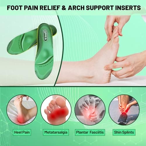 ORHILYA 220lbs+ High Arch Support Insert Plantar Fasciitis Relief Metatarsal Pain Orthotic Insole for Men & Women Standing All Day, Flat Feet Heel Comfort Work Boot Shoe Inserts,290MM Size 10 - Thumbnail 2