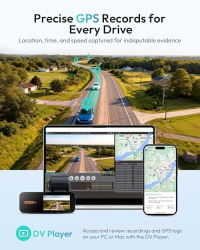 BOTSLAB 4K Dash Cam Front and Rear, 170° Ultra Wide 4K+2K Dashcam with ADAS, Night Vision, 24/7 Parking Mode, IMX415 STARVIS Sensor, WDR, 5.8GHz WiFi, Built-in GPS, Loop Recording (No SD Card) - Thumbnail 6