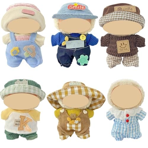 Doll Clothes Compatible with Labubu Dolls, 6 Pack Doll Outfits for 17cm Doll, Perfect for Play and Display, Accessories for Doll's Collectors, (No Dolls) (Set 4) - Image 1