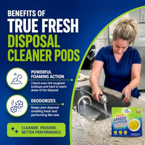 True Fresh Garbage Disposal Cleaner Powder Packets, Large 15g Drop-In Sink Packets, Deep Foaming Sink & Drain Cleaner for Grease & Residue, Disposal Cleaner and Deodorizer, Fresh Citrus Scent, 24 Pack - Thumbnail 5