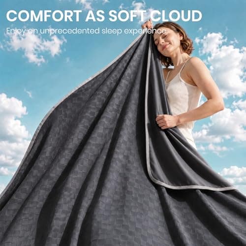 Topcee Cooling Blanket Full Size- 60"x90" Summer Cooling Blanket for Hot Sleepers Arc-Chill Q-Max >0.45 Cool Fiber for Night Sweats, Soft Lightweight Sofa Blankets for Kid Adults - Thumbnail 6