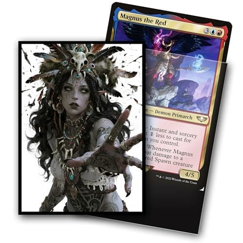MTG Card Sleeves, Ultra Clear Front & Matte Finish Back, 100 Count Standard Size Matte Art Sleeve for Magic The Gathering (Witch) - Thumbnail 2
