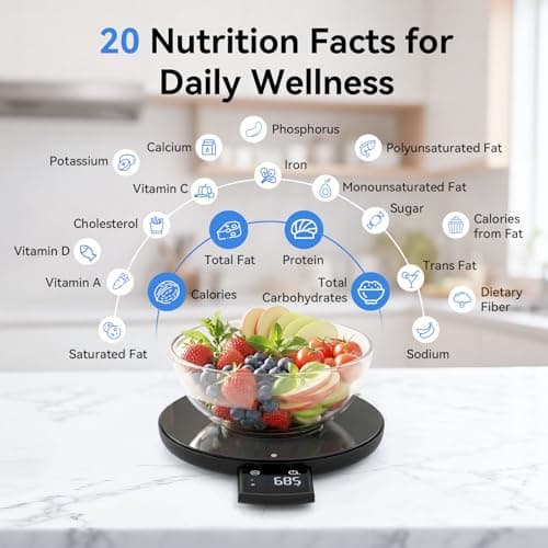 Ultrean Smart Food Scale with Nutritional Calculator, Kitchen Scale for Weight Loss, Food Weight Scale with App for Calorie & Macro Tracking, AI Scan, 33lb - Thumbnail 2