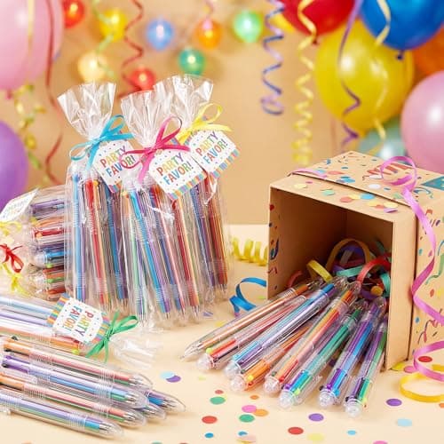 BESARME 20 Pcs Cute Pens Bulk for Teacher, End of Year Students Gifts from Teacher 6-in-1 Multicolor Pen Retractable Prizes for Kids Classroom Office School Supplies Birthday Party Favors Gifts - Thumbnail 5