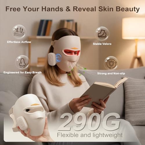 YHYXPO 4D Red Light Therapy Mask for Face,3 Modes Face Mask With 336 LEDs - Thumbnail 6