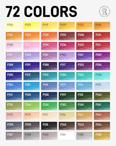 JusArt 72 Oil-Based Colored Pencils – Soft Core, Durable, Vibrant & Ultra-Smooth. Ideal for Adult Coloring, Portrait, Sketching, Landscape. Professional Drawing Pencils for Artists, Adults & Beginners - Thumbnail 4