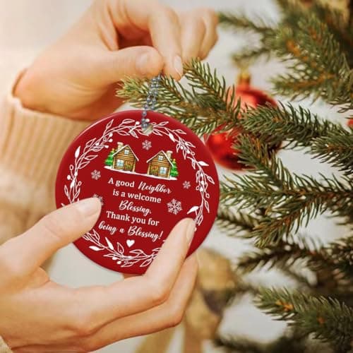 Neighbor Christmas Ornaments 2026,Gifts for Neighbors at Christmas,Chance Made Us Neighbors Ornament,Gift for Neighbors and Friends,Best Neighbor Gifts - Thumbnail 4