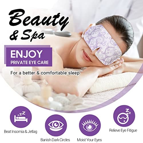 16 Packs Steam Eye Masks for Dry Eyes, Lavender Heated Eye Mask, Relief Tired Eyes & Dark Circle, Warm Compress for Puffiness, Disposable Travel Essentials & Relaxation Set for Women, Christmas - Thumbnail 4
