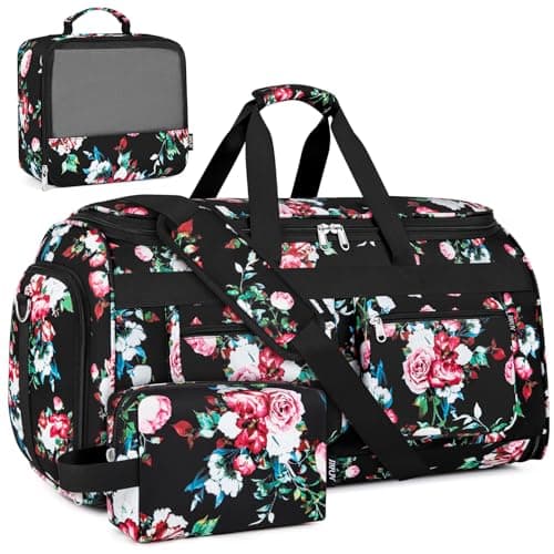 Convertible Garment Duffel Bags for Travel - Carry on Garment Duffle with Toiletry Bag Storage Bag Large Travel Duffel Bag 2 in 1 Hanging Suit Bag Weekender Bag for Men Women 3pcs Set - Image 1