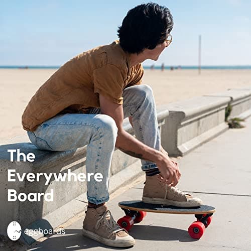 Eggboards Mini Longboard Cruiser Skateboard Complete | 19'' x 9'' | Portable Bamboo Cruiser Board. Easy to Carry, Smooth to Ride. Short Long Boards Skateboards for Adults, Beginners, Kids Skateboard. - Thumbnail 2