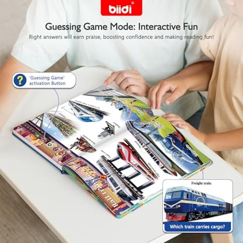 biidi English Talking Book,Interactive Word Sound Book Toddler 3-5,Sensory Autism Toy,Educational Learning Travel Toys for Boys Girls Birthday Gift for 3 4 5 6 Year Old Kids,with 13 Topics,600+ Sounds - Thumbnail 5
