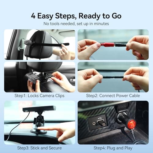 Baby Car Camera HD 1080P - Car Baby Monitor with Night Vision, Adjustable View Angle, Easy Installation, Anti-Glare Display, Rear Seat Monitoring for Kids & Infants - Thumbnail 4