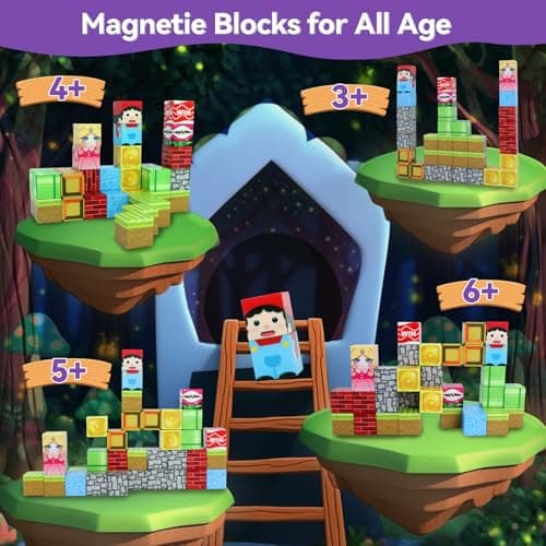 PetPalace Mini Magnetic Blocks - Travel Magnetic Blocks with Portable Iron Box, STEM Magnetic Building Toys, Preferred Gifts for Christmas, Birthdays & Special Occasions - Thumbnail 4