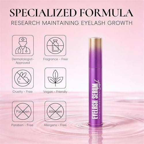 Lash Serum for Eyelash Growth, Advanced Lash Enhancing Serum with Formula to Boost Longer Fuller and Thicker Lashes, Eyelash Growth for Sensitive Eyes, Cruelty-Free - Thumbnail 5