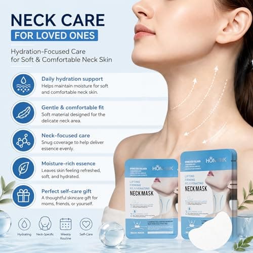 HONLINK Firming Collagen Neck Mask, Anti-Aging Hydrating Care, 8 Pack - Thumbnail 2