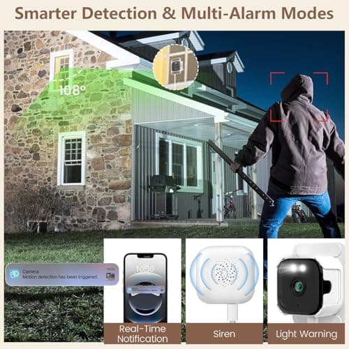 3MP 2K Window Camera, 2.4GHz & 5GHz WiFi Indoor Cameras for Home Security with Full Color Night Vision, Dual-Angle Mount, AI Person & Motion Detection, 24/7 Recording, 2-Way Audio, Real-Time Alerts - Thumbnail 4