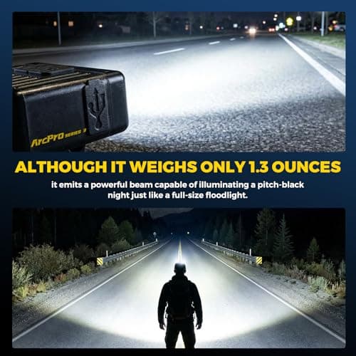 ARCPRO Ultra-Light (1.16oz) LED Clip on Hat Light with Motion Sensor - USB-C Rechargeable Cap Light, 5 Modes with Red Light, IPX6 Waterproof Headlamp for Fishing Hands-Free Clip-on Light(Black) - Thumbnail 6