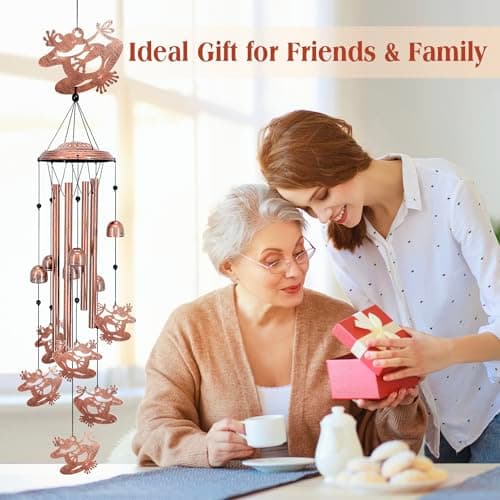 Frog Wind Chimes for Outside,Frog Gifts for Women/Men/Sympathy Memorial/Festival Birthday Gifts Metal windchimes Outdoors/Indoors,Patio,Garden Decor,Yard,Home Decor,Porch - Thumbnail 5