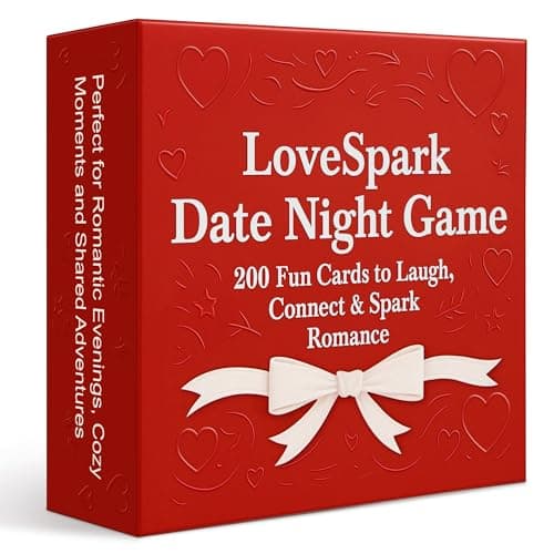 Happytalk LoveSpark 5-in-1 Date Night Game for Couples - 200+ Conversation Cards & Fun Challenges for Deep Connection | Couples Card Game for Adults with Scratch-Off Rewards | Romantic