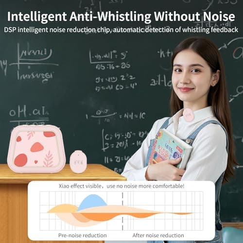 TANALAZ S1 Voice Amplifier Wireless, 25W Portable PA System with Dual Wireless Lavalier Mics, Bluetooth Speaker with Shoulder Strap for Classroom, Training, Tour Guiding & Public Speaking (Pink) - Thumbnail 4