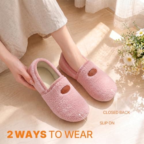 ATHMILE Mens Womens House Slippers Soft Slip-on Slipper Socks Non-Slip Indoor Outdoor House Shoes for Home Bedroom Travel Gifts for Women Men - Thumbnail 2