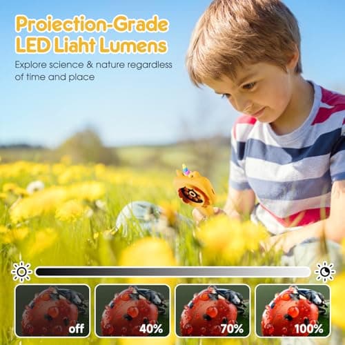 Magnify 2.4" Microscope for Kids, 600X-4800X Handheld Digital Miniscope, Portable Pocket Magnification Microscope Photo & Video | Education Toys for Age 3 4 5 6 7 8 9 10 Girls Boys - Thumbnail 5