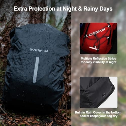 EVERFUN Women Hydration Backpack 18L Hiking Water Backpack with 3L Water Bladder, Hydration Pack Insulated Daypack Lightweight Hydropack with Rain Cover for Hiking, Cycling, Running, Festivals - Thumbnail 3