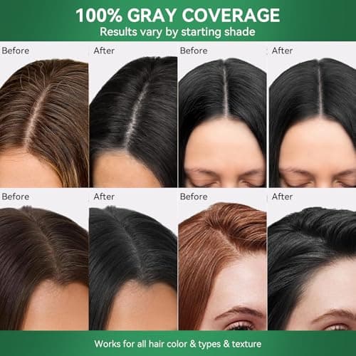 Limer Black Hair Dye Shampoo for Gray Hair, 3-in-1 Color Shampoo, 6 Herbal Extracts, 100% Grey Coverage, Non-Staining, 6-8 Weeks Lasting, for Women & Men, Shampoo para Pintar el Cabello, 460ml - Thumbnail 3