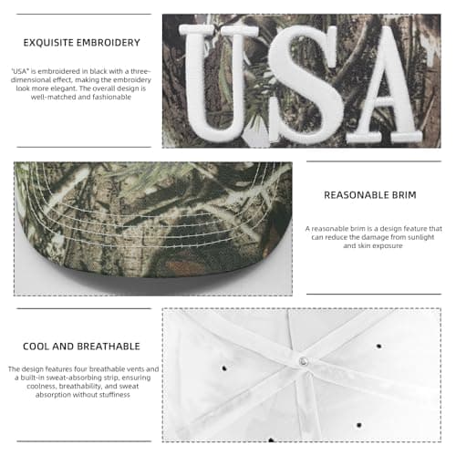 LELVK USA Hat American Flag Baseball Cap Trucker Adjustable Breathable 4th of July Accessories for Men Women Gifts - Thumbnail 4