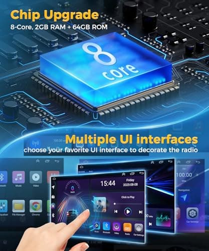 XGU 8 Core 2+64G Car Stereo for Honda Civic 2006 2007 2008 2009 2010 2011 Radio Apple Carplay Android Auto,10.1" Touch Screen for Civic Head Unit GPS Navi,5G WiFi,FM RDS EQ HiFi,SWC,Backup Camera - Thumbnail 6