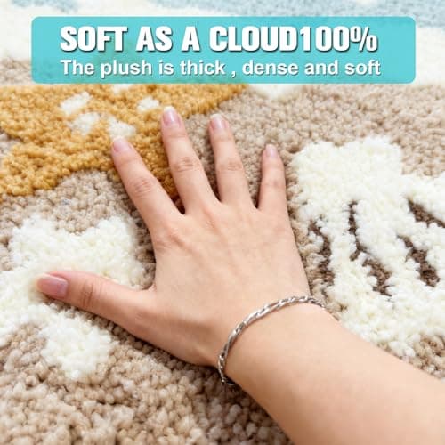 VGYYN Beach Theme Non-Slip Washable Bath Rug | Soft Adorable Ocean Decor for Bathroom, Living Room, Bedroom & Gifts 16"*24" - Thumbnail 4