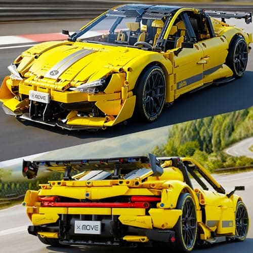 PIKARO Sports Race Car Building Set for Adults & Boys, 2143 Pieces 1:10 MOC Collectible Model Car Kit for Display, Racing DIY Kit Toy Set Birthday Gift for Kids Teens Ages 8-14 12-16 - Thumbnail 6