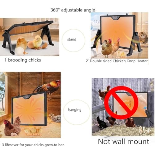 TAFALAA Smart Chick brooder Heating Plate for Chick 12"x16" Chicken coop Heater with Thermostat Radiant Heat Plate Panel with Adjustable Temperature, Timer,Remote Control for Winter Heating - Thumbnail 3