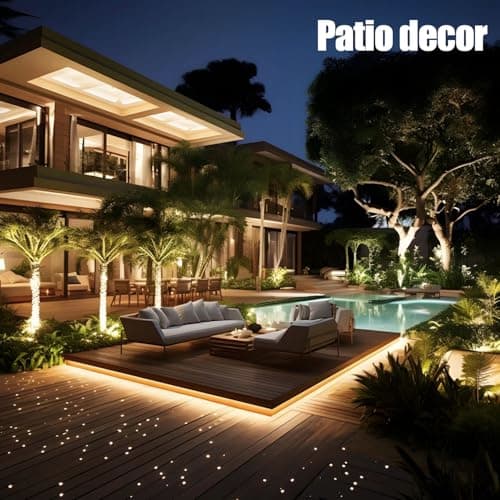 AurNyvaMay Fairy Light Solar Outdoor 33Ft 100 LED Rope Lights for Outside 8 Modes Warm White Solar Fairy Lights for Patio Fence Party Garden Yard Home Holiday Tree Outdoor Decoration - Thumbnail 4