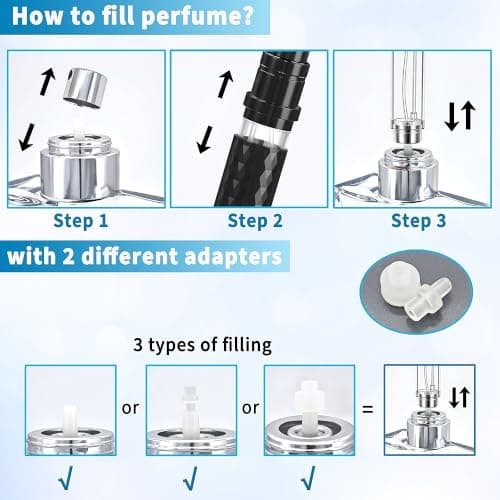 Qavhun Travel Perfume Atomizer Bottle Refillable - 5ml Leakproof Fragrances Perfume Atomizer, Portable Perfume Sprayer, Perfume Refillable Bottle for Traveling (Black) - Thumbnail 4