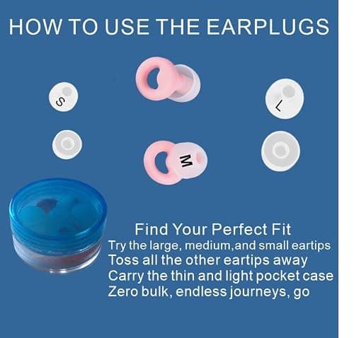 Sleeping Ear Plugs, 50 db Noise Reduction, Comfortable Sleep Earplugs for Small & Large Ear Canals, Air Pressure & Sound Sensitivity Relief, Anti-Snoring & Private Rest, Noisy Room, Travel, Daily Use - Thumbnail 2