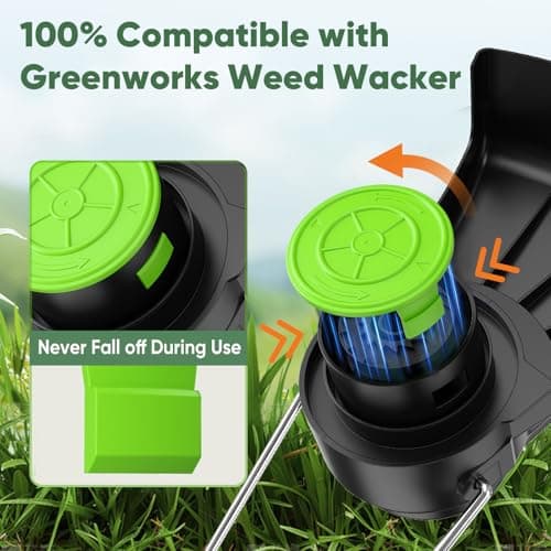 YWTESCH 4 Pack String Trimmer Replacement Spool Cap for Greenworks, Weed Wacker String Parts Trimmer Line Cap Covers Compatible with Greenworks Cordless Weed Eater - Thumbnail 6