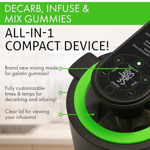3-In-1 Magical Infuser Machine, Herb Decarboxylator & Gummy Maker. Butter maker Machine for creating Infused Butter, Gummies, Herbal Oil & More. Recipe Book & All Accessories - Thumbnail 3