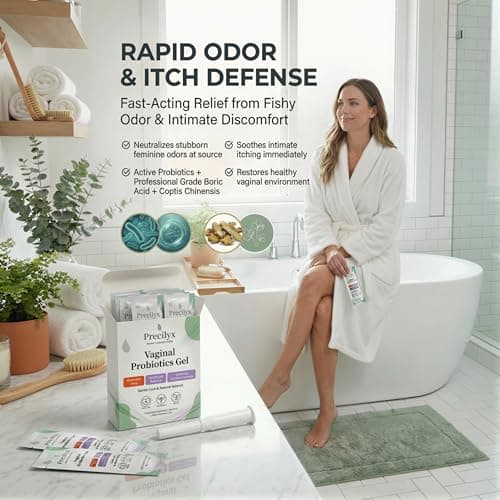 Precilyx Vaginal Probiotics Intimate Care Gel for Women with Boric Acid Odor Control,Itch Relief & pH Balance Hormone-Free | BV & Yeast Infection Care | Dryness Moisturizer,7 Pre-Filled Applicators - Thumbnail 2