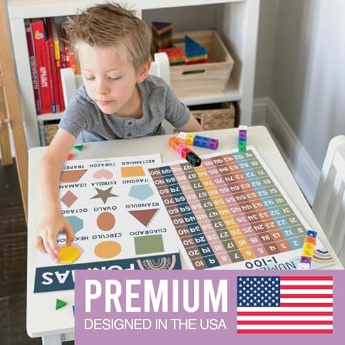 Hadley Designs Spanish Posters for Classroom - 12 Bilingual Educational Posters for Spanish Classroom Decorations Must Haves, Calendario y Alfabeto en Español Para la Pared, Boho Teacher Supplies - Thumbnail 3