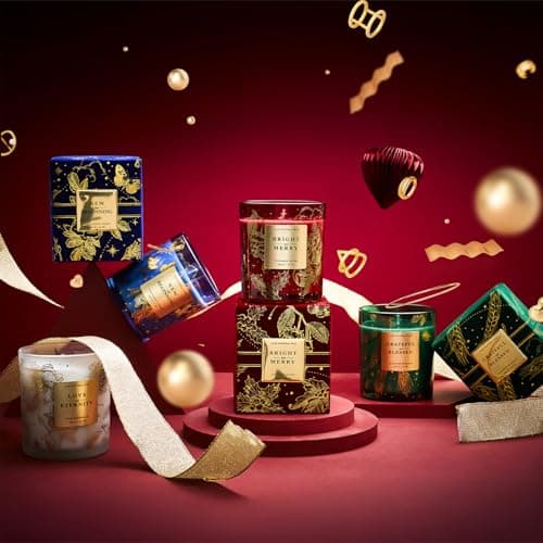 M&SENSE Holiday Scented Candle Gift for Women and Men - Sandal Wood Jasmin Scent, 10 oz Soy Wax, Birthday,Holiday, Christmas, New Year Gift - Thumbnail 6