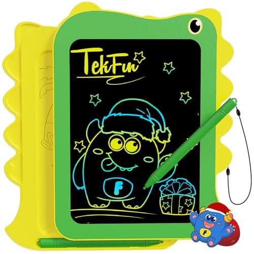 TEKFUN LCD Writing Tablet for Kids, Doodle Board Drawing Pad, Dinosaur Toys for Kids, Travel Toys for 3 4 5 6 Year Old Boys Girls, Easter Birthday Christmas Gift (8.5in Green) - Image 1