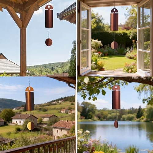 Wind Chimes for Outside Deep Tone - 27" Heroic Windbell Deep Resonance Serenity Bell,Windchimes Outdoors Decor for Patio Yard Porch Garden,Memorial Wind Chimes Gifts for Mom Grandma,Christmas, Bronze - Thumbnail 5