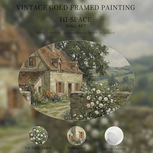 HISPACE Vintage Framed Wall Art for Living Room,8x10 Inch Cottage Garden Nature Wall Decor Paintings,Canvas Prints Aesthetic Home Decor for Living Room Bedroom Bathroom 8x10 inch - Thumbnail 6